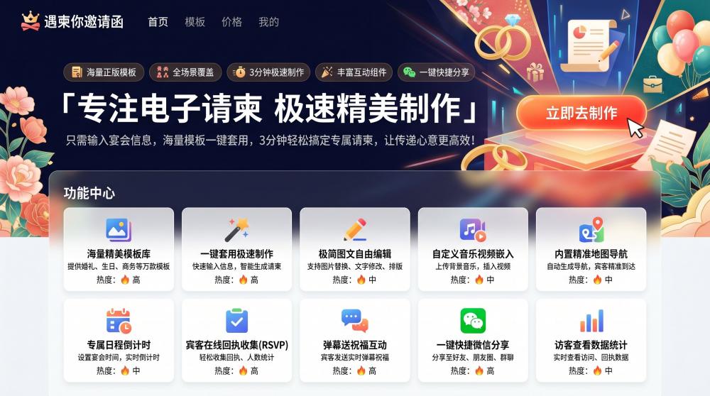 商务沙龙H5邀请函全流程，模板挑选+排版设计+制作一步到位